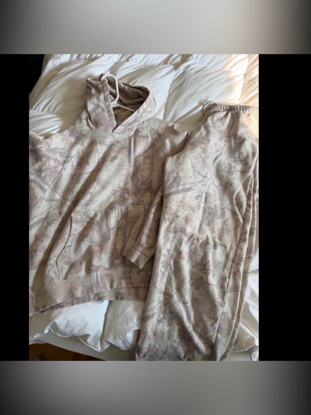 Harlow Neutral Camo Jumpsuit in Soft Cream and Taupe